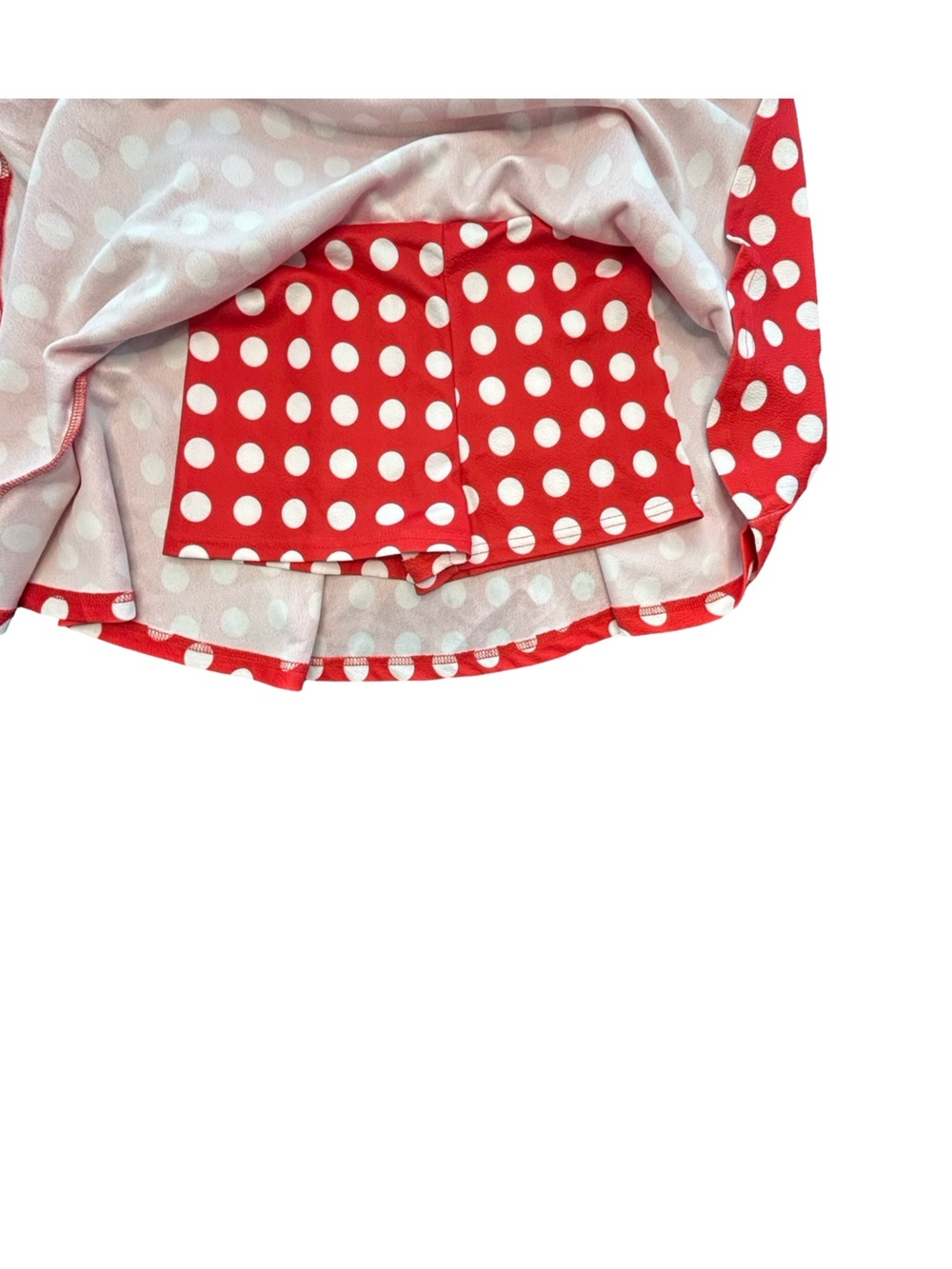 Red White Polka Dot Skater Skort Size Small Disney Minnie Mouse fit flare retro - Picture 8 of 11